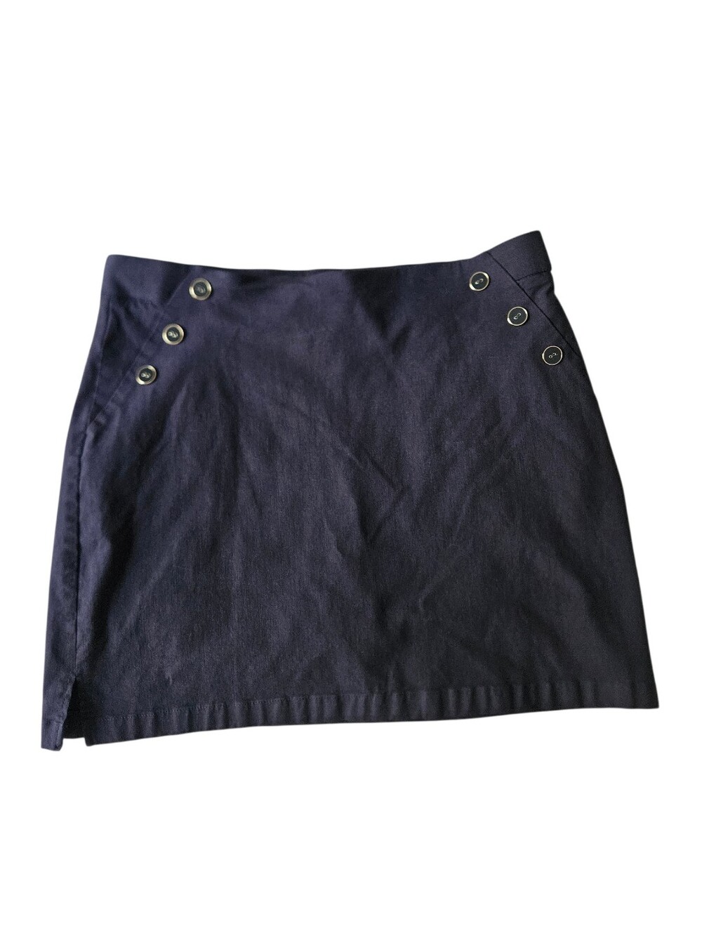 RAFAELLA Comfort Navy Blue Sailor Button Skort | SZ L